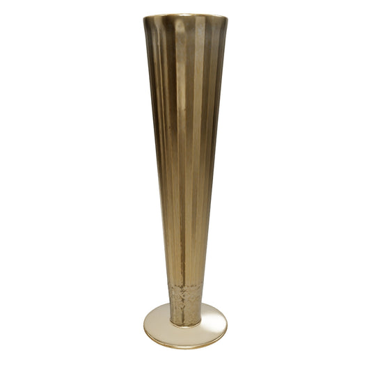 Luxury Tall Gold Trumpet Flower Vase Centrepiece