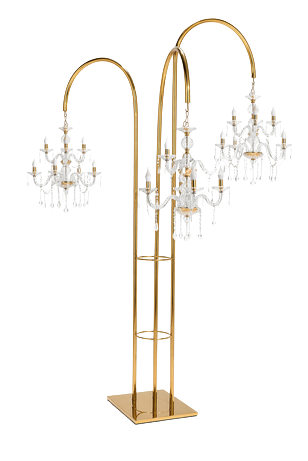 Luxury 3 Arm Chandelier Holder With Acrylic Chandeliers