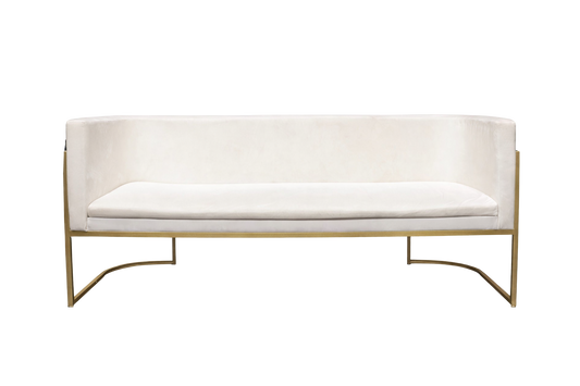 Luna Velvet Lounge Sofa with Gold Frame