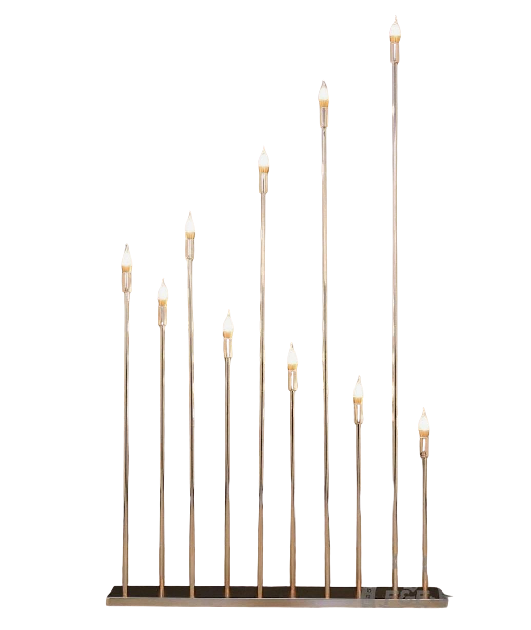 9-Light Gold Floor Lamp