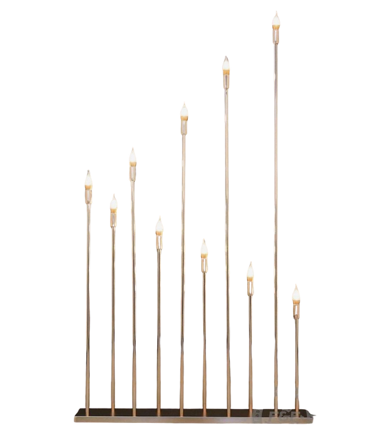 9-Light Gold Floor Lamp