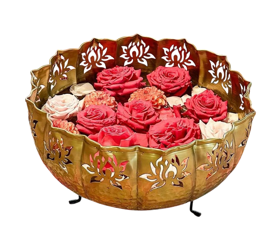 Gold Lotus Bowl Floral Centerpiece