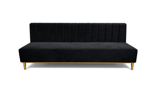 Luxe Velvet Sofa Bench with Gold Legs