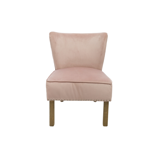 Blush Velvet Accent Sofa Chair Rental