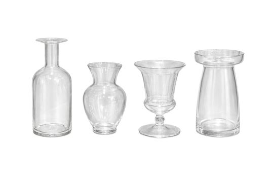 Elegant Clear Glass Flower Vase Centrepieces