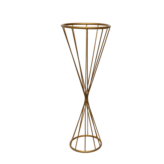 Luxury Gold Geometric Flower Pedestal Stand