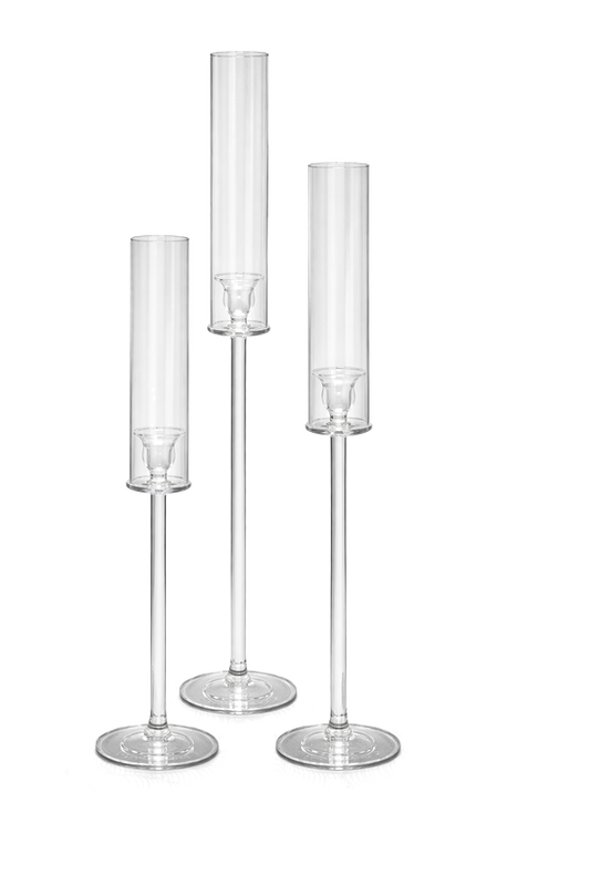 Elegant Glass Cylinder Candle Stand Centrepiece