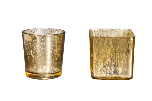Luxury Gold Mercury Glass Votive Candle Holder
