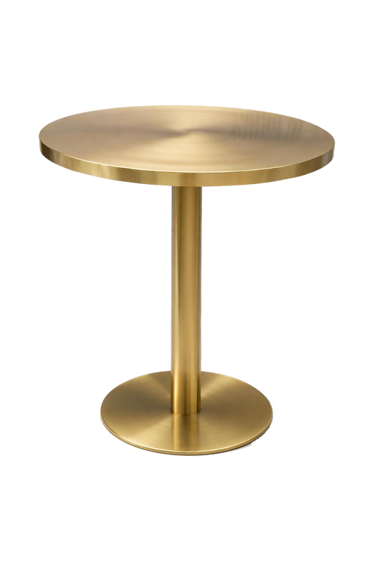 Gold Pedestal Cocktail Table