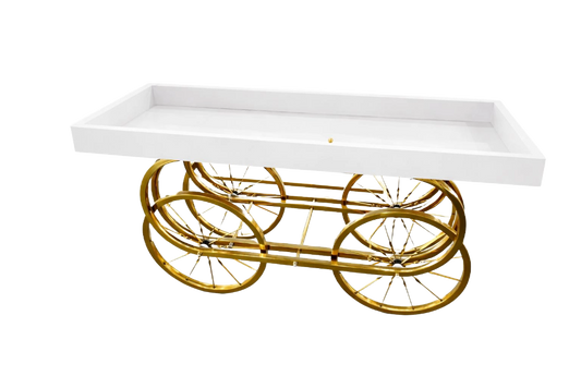 Vintage Gold Wheel Display Table
