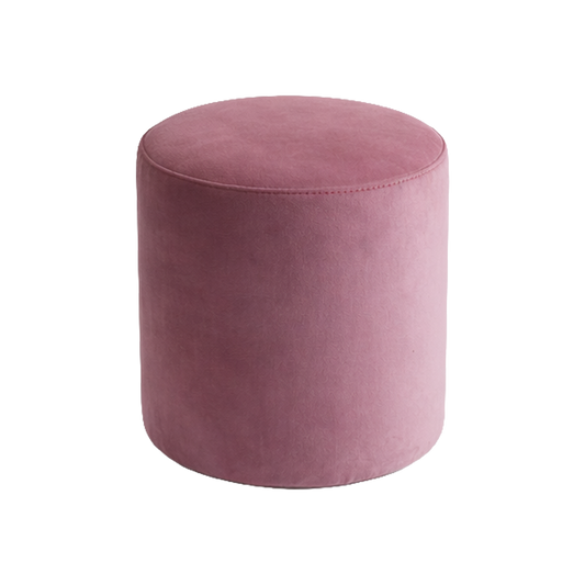 Velvet Cylinder Ottoman