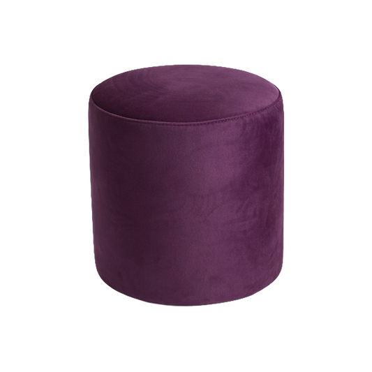 Velvet Cylinder Ottoman
