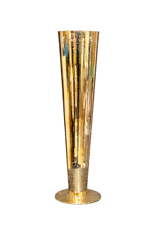 Luxury Tall Gold Trumpet Flower Vase Centrepiece